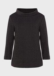 Betsy Sparkle Top, Black Gold, hi-res