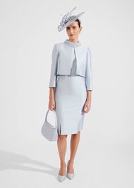 Paris Silk Blend Shoulder Bag, Pale Blue, hi-res