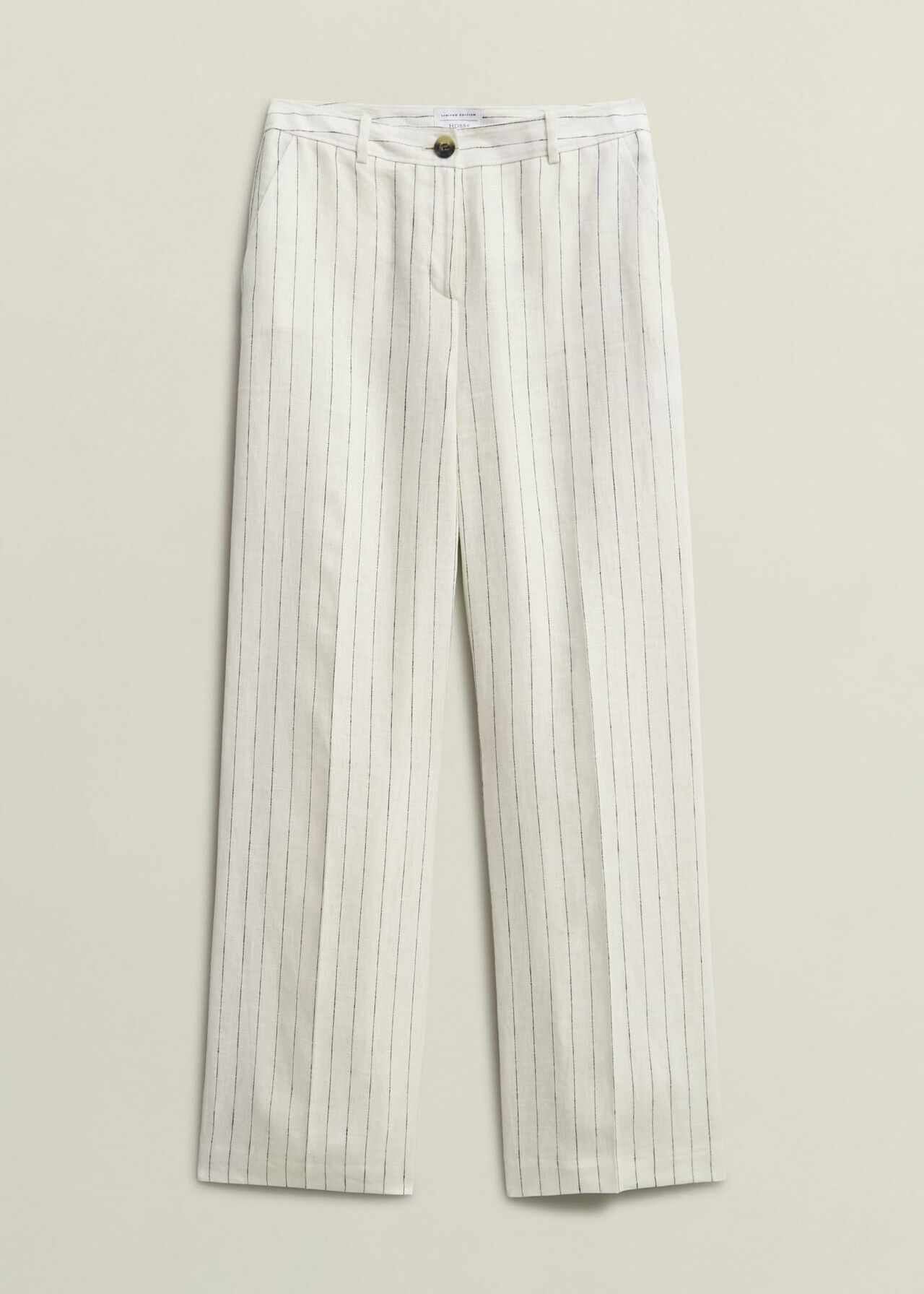 Groombridge Linen Wide Pants, Ivory Navy, hi-res