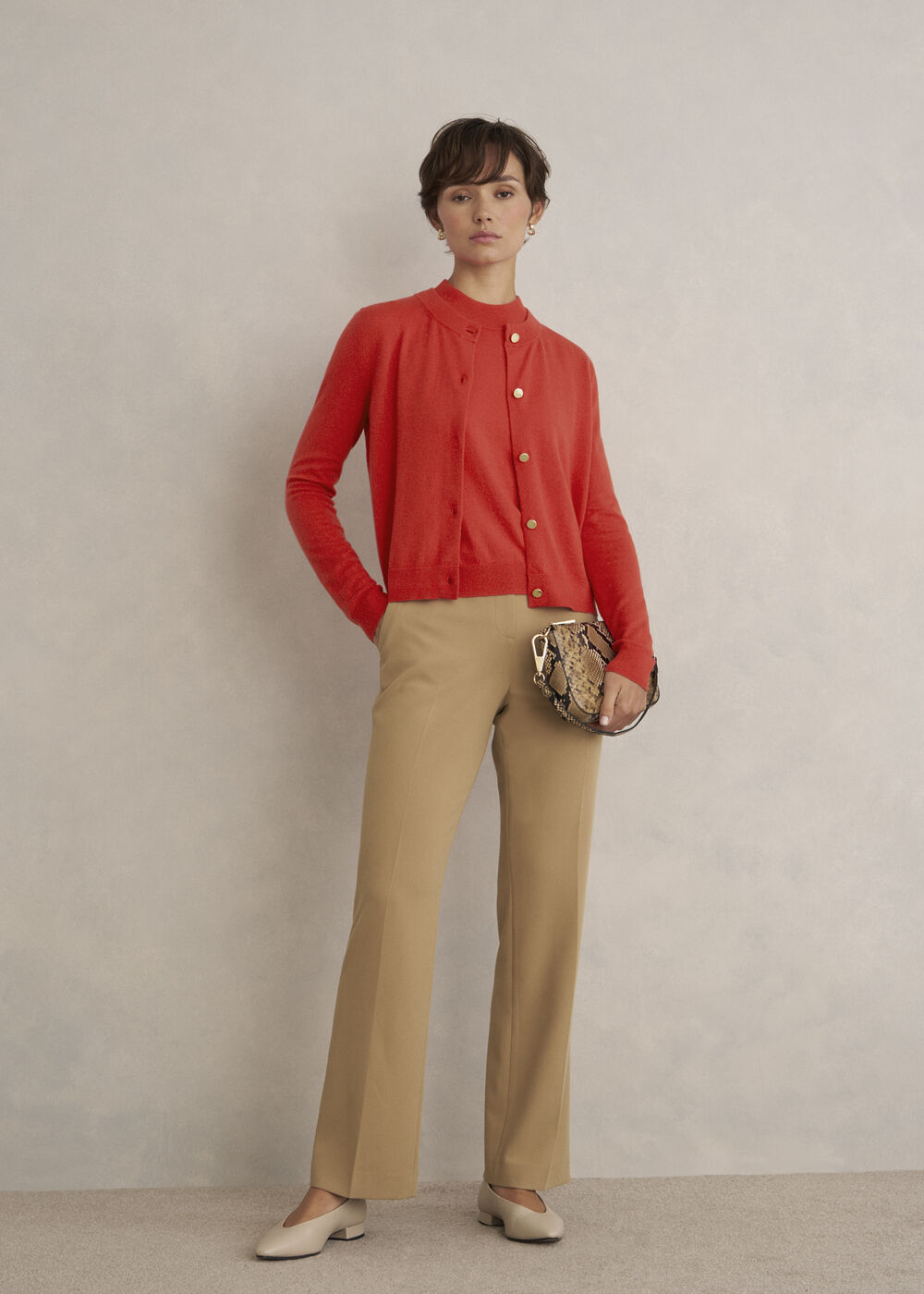 Priya Cardigan, Hibiscus Red, hi-res