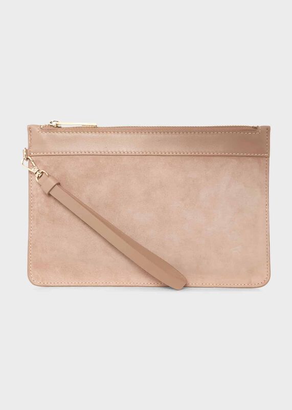 Lundy Suede Wristlet