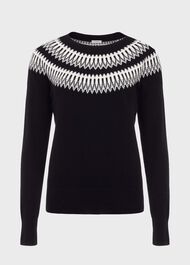 Greta Lurex Jumper With Cashmere, Black Multi, hi-res