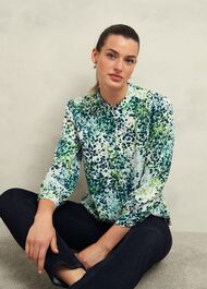 Beatrix Blouse, Ivory Multi, hi-res