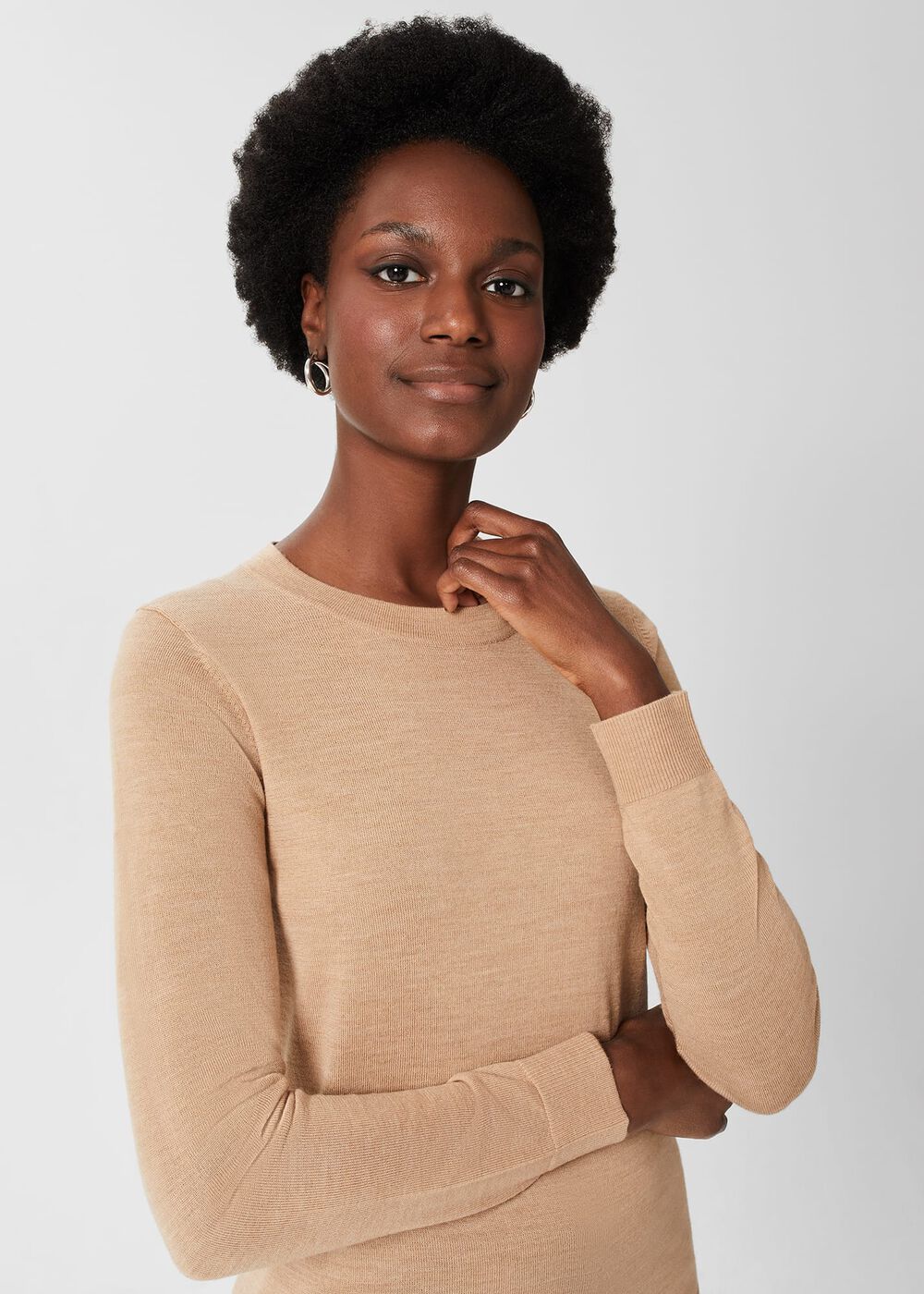 Penny Merino Wool Sweater, Camel, hi-res