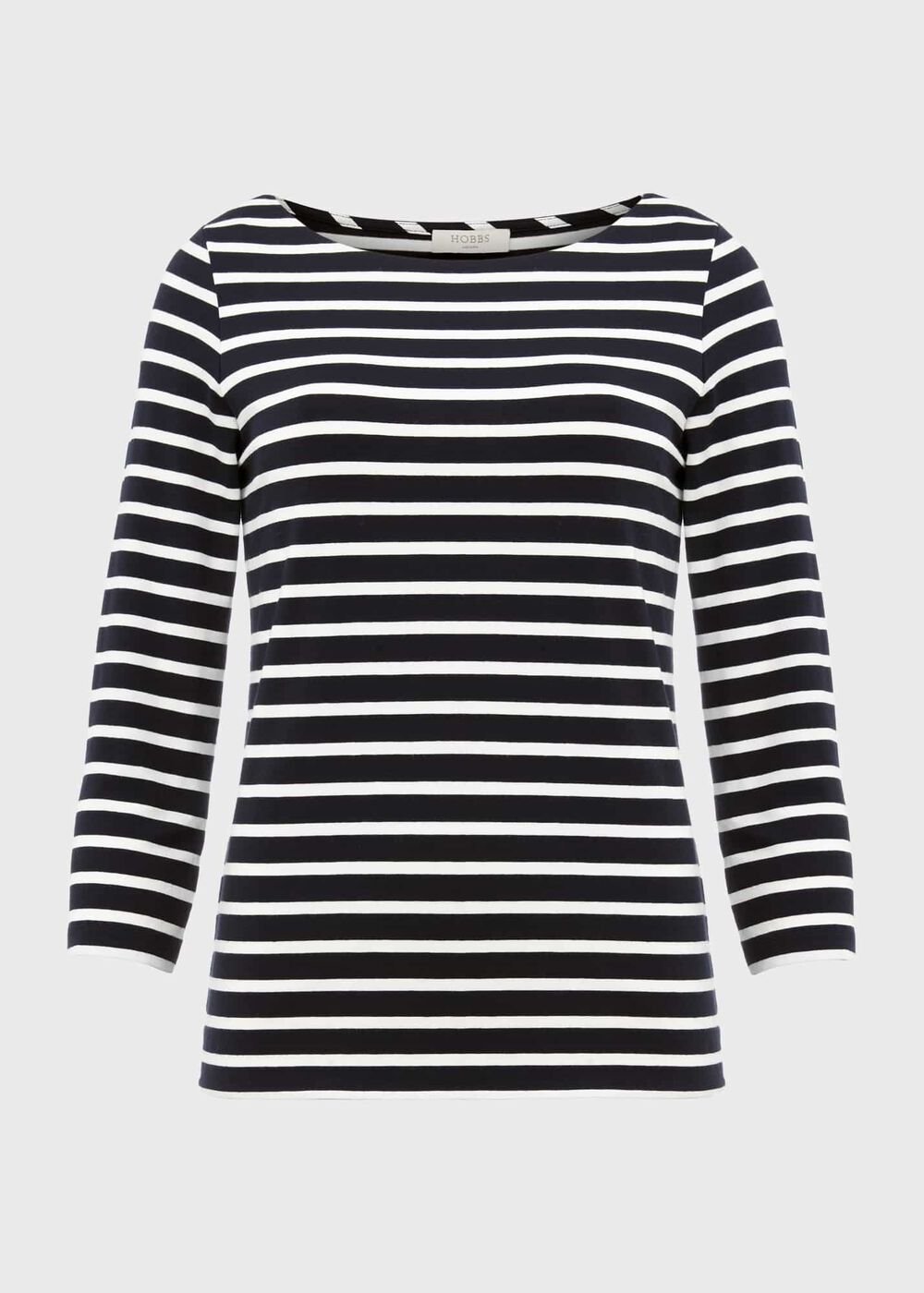 Sonya Striped Top, Navy Ivory, hi-res