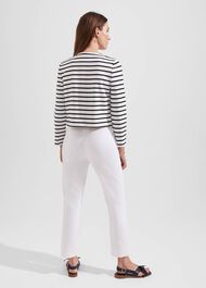 Kaya Capri Trousers, White, hi-res