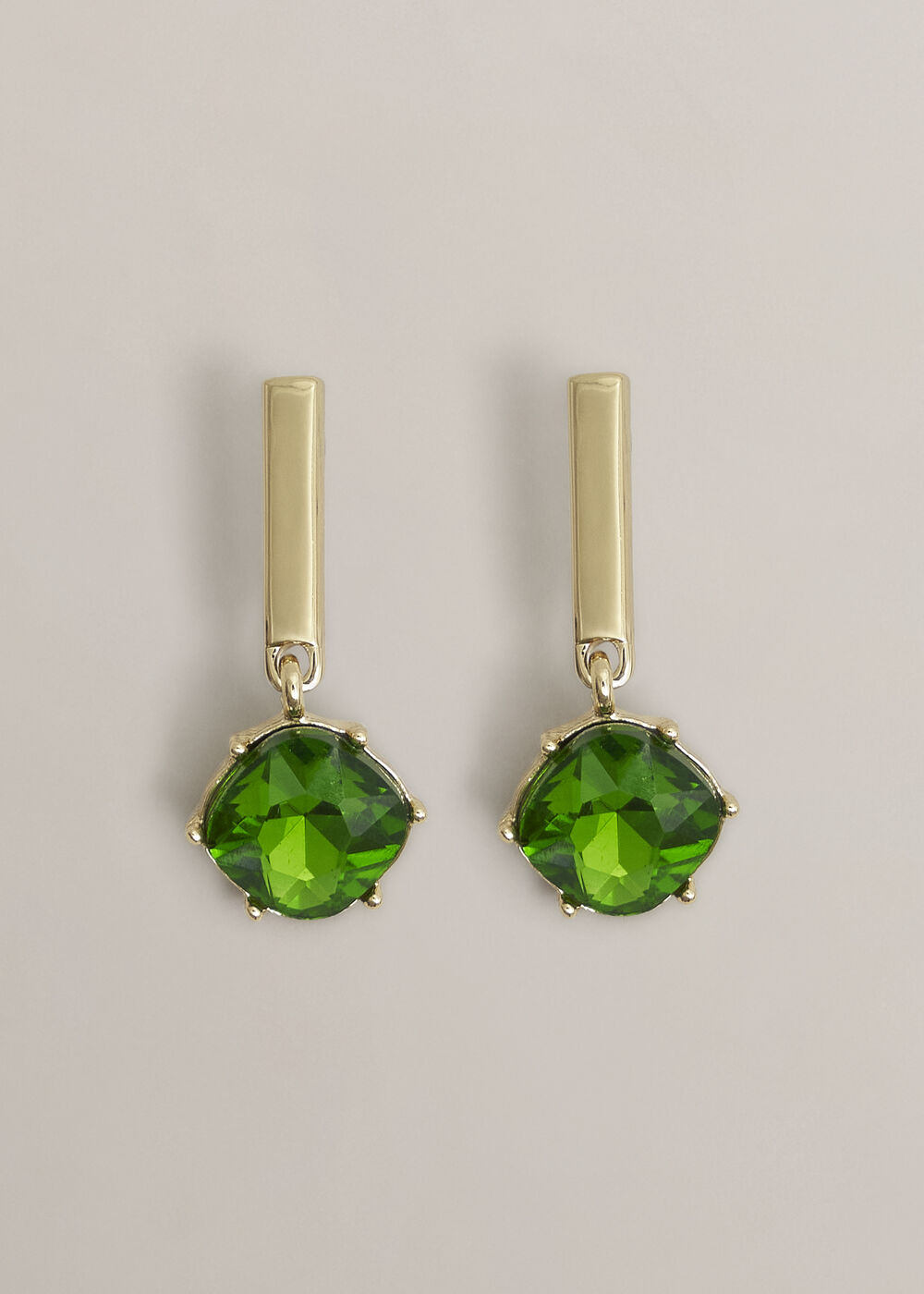 Aria Earrings, Gold Green, hi-res