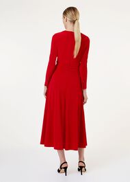 Suri Jersey Fit And Flare Dress, Red, hi-res
