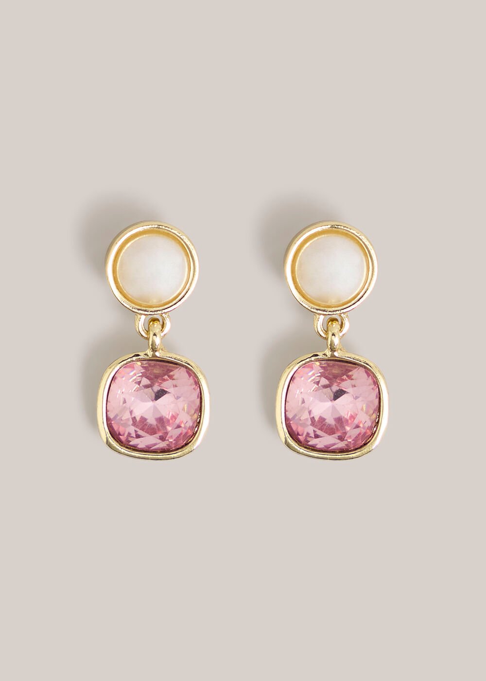 Gina Earrings, Gold Pink, hi-res