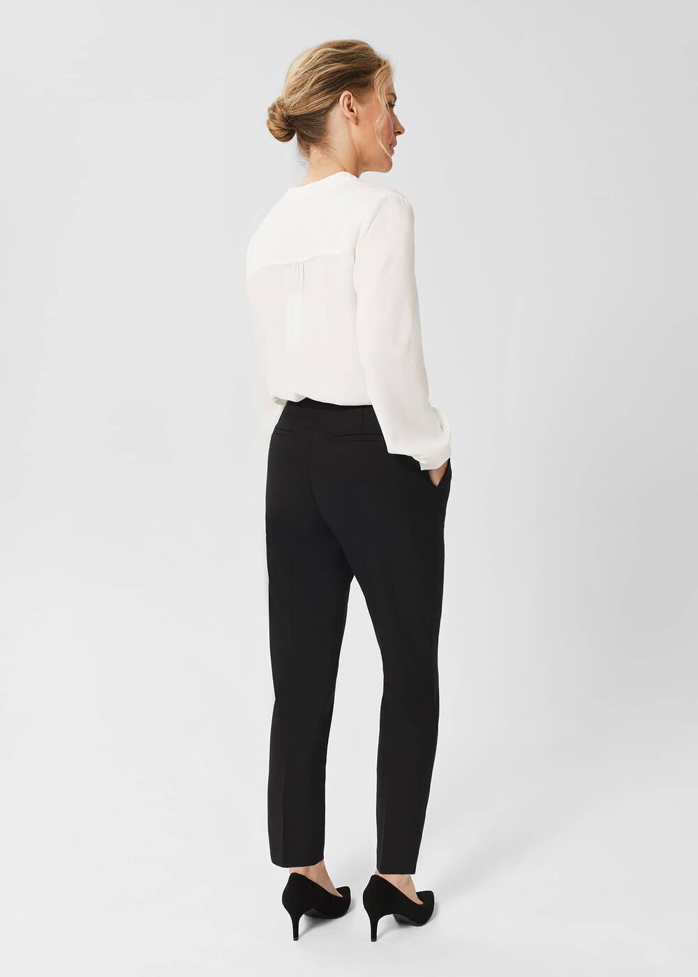 Petite Gael Wool Blend Pants, Black, hi-res