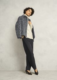 Howell  Pinstripe Barrel Pants, Grey Ivory, hi-res