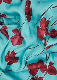 Hardwick Floral Tie Waist Dress, Blue Brown, hi-res