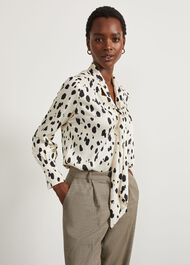 Lawson Blouse, Cream Black, hi-res