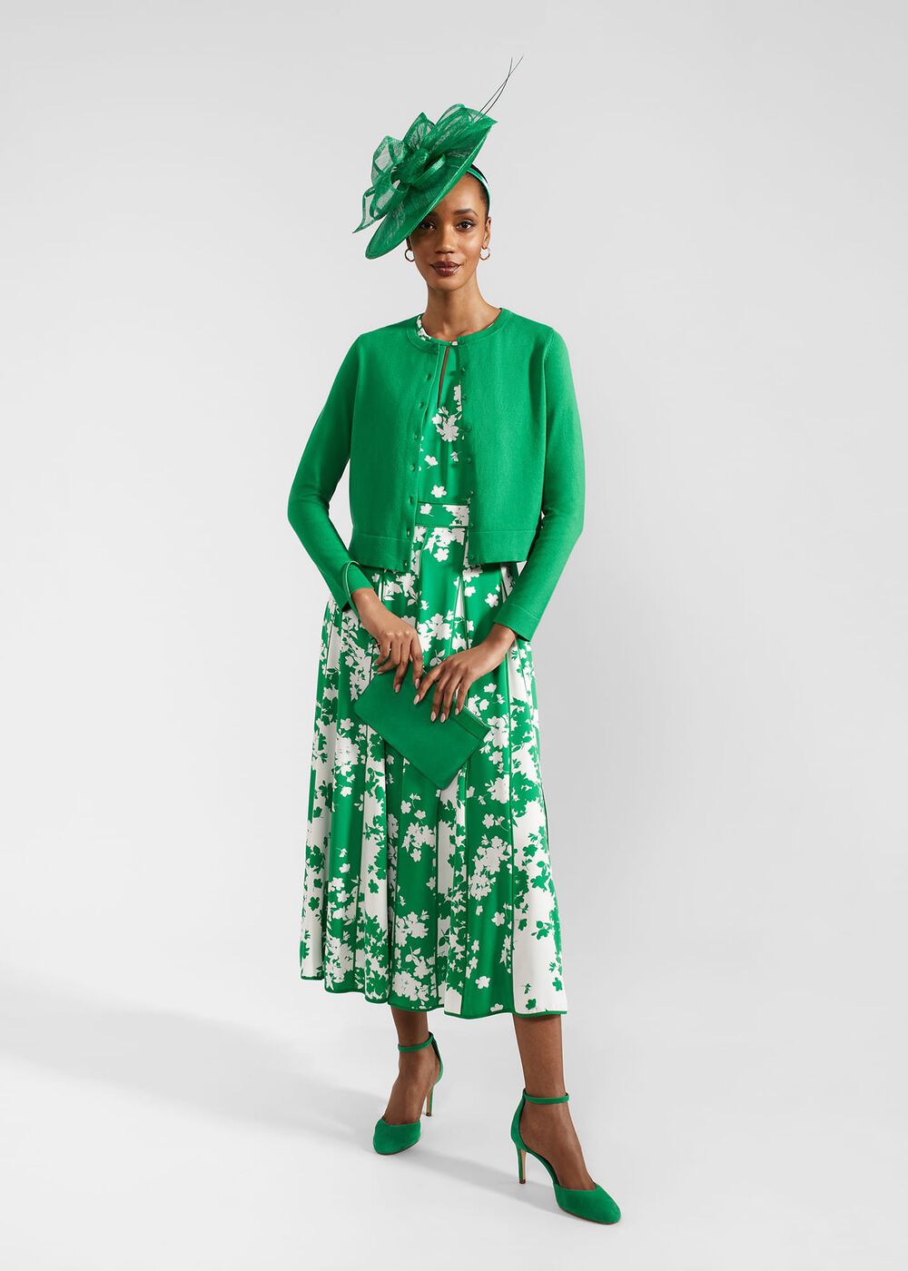 Michelle Cotton Cardigan, Cilantro Green, hi-res