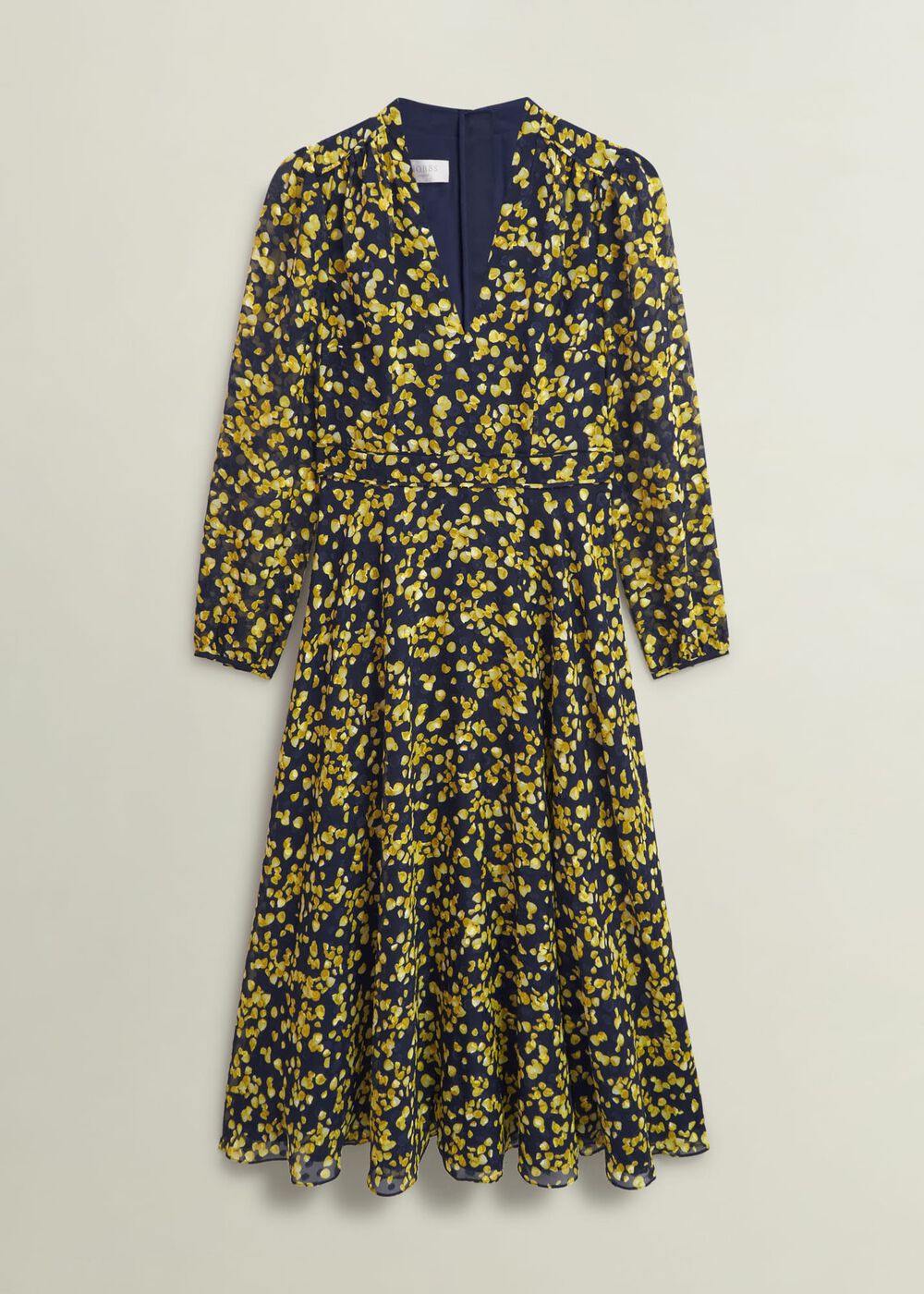 Aurora Dress, Navy Yellow, hi-res