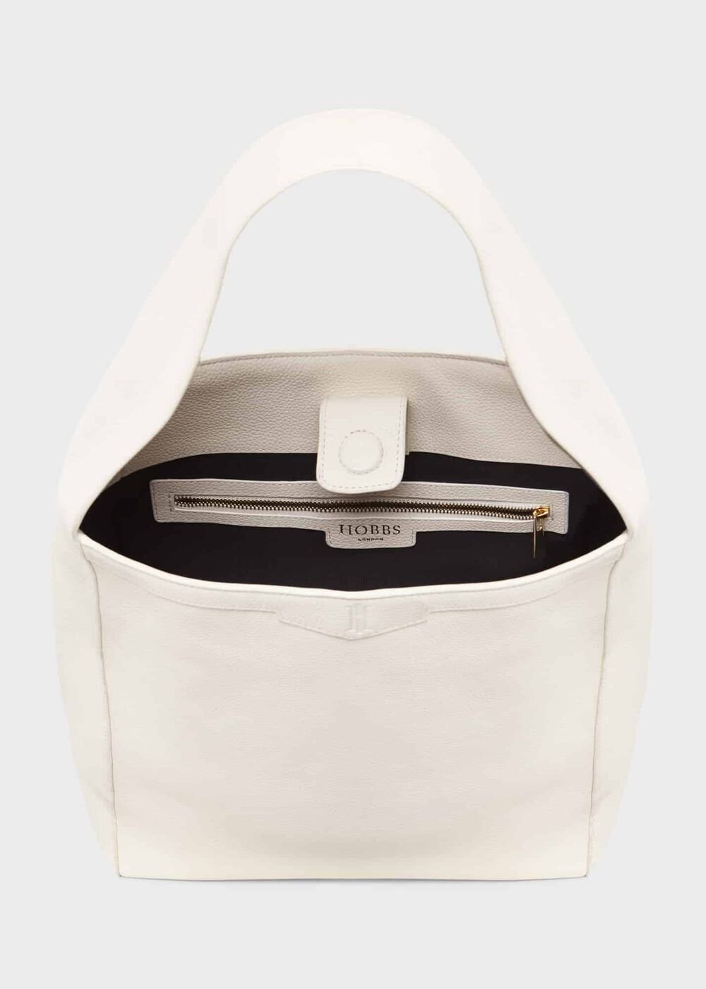 Filey Hobo Bag, White, hi-res