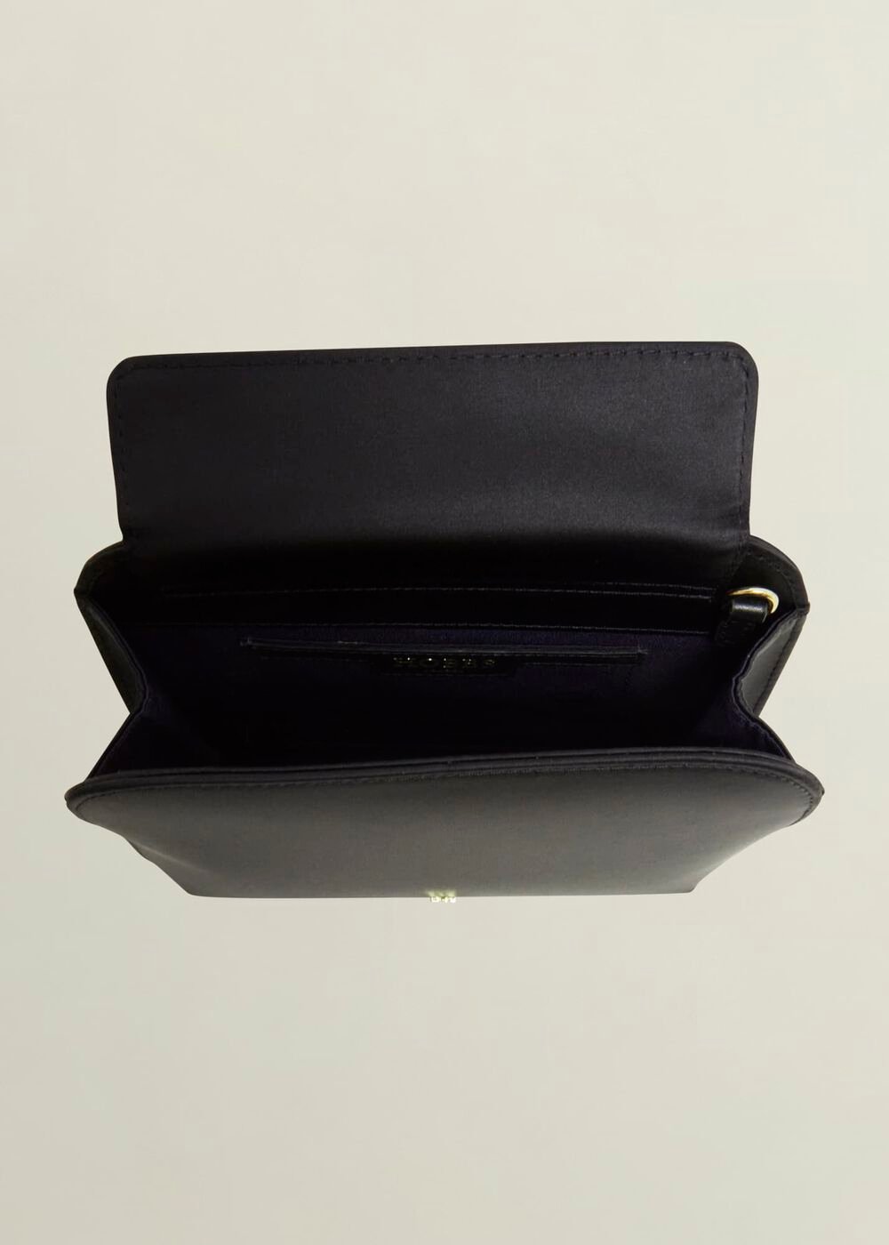 Milan Satin Clutch Bag, Black, hi-res