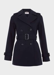 Shea Shower Resistant Trench Coat, Navy, hi-res