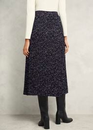 Teia Pleated Skirt, Black Multi, hi-res