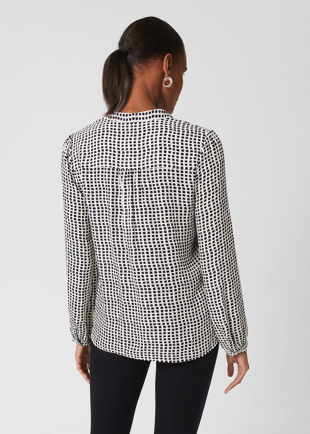 Arabella Blouse, Navy Ivory, hi-res