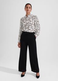 Drew Wide Trousers, Black, hi-res