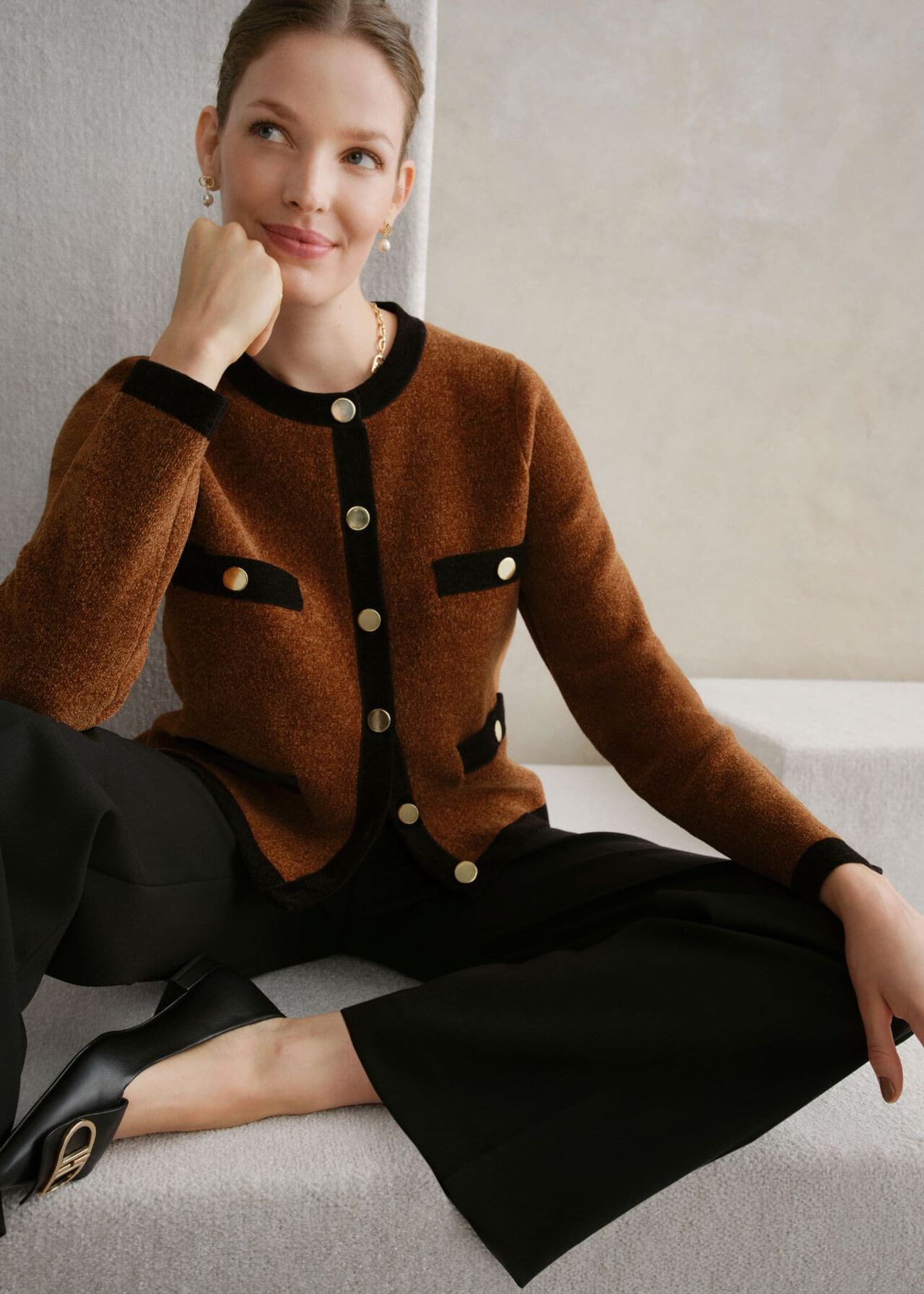 Bryony Knitted Jacket Outfit, , hi-res