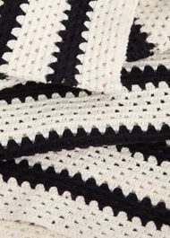 Prue Cotton Textured Sweater, Ivory Navy, hi-res