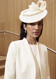 Elaine Fascinator, Pale Yellow, hi-res