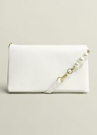 Jas Leather Clutch Bag, Ivory, hi-res