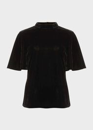 Robyn Velvet Top, Black, hi-res
