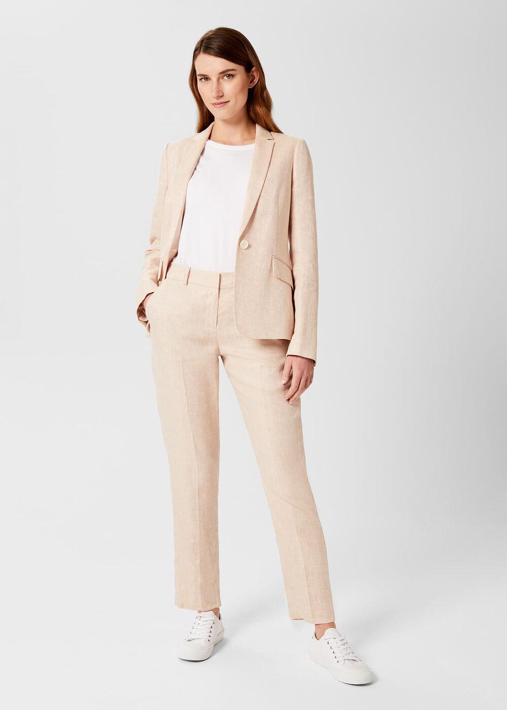 Ivana Linen Pant, Warm Neutral, hi-res