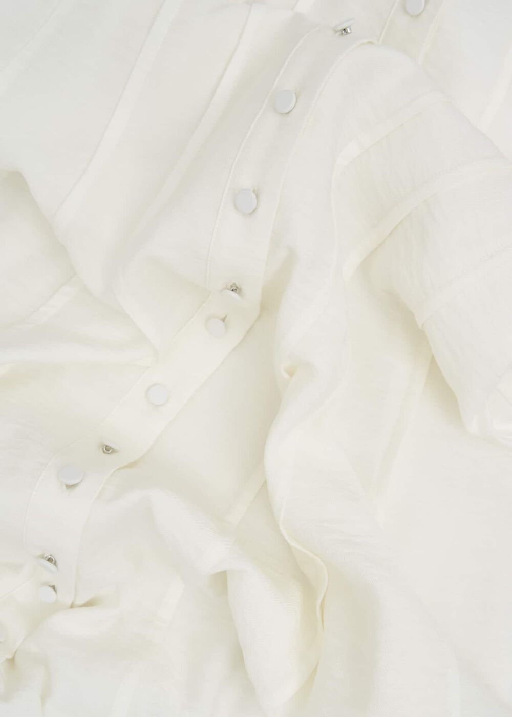 Burghley Seam Detail Shirt Dress, Ivory, hi-res