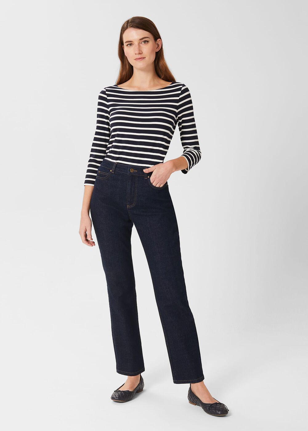 Kat Straight Leg Jeans, Indigo, hi-res