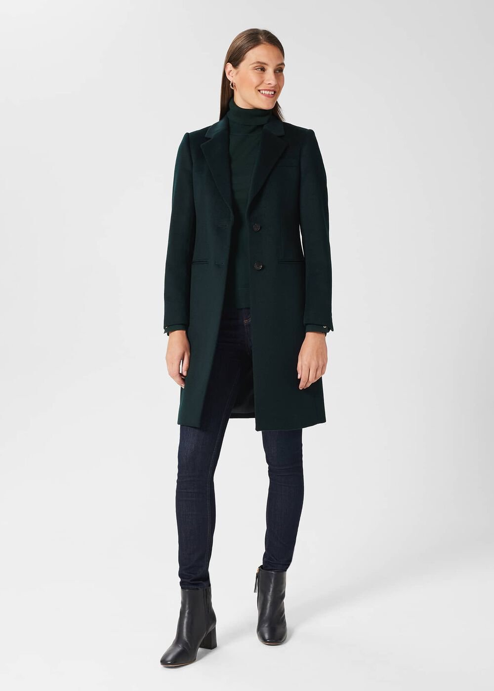 Tilda Wool Coat, Fern Green, hi-res