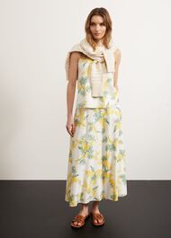 Foxcote Top With Linen, Ivory Multi, hi-res