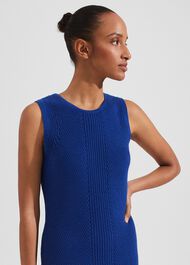 Elea Knitted Dress, Cobalt Blue, hi-res