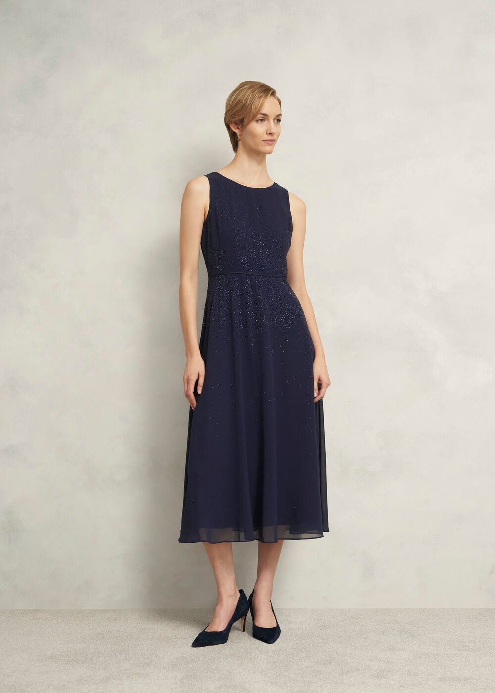 Petite Kiki Hotfix Dress, Midnight Navy, hi-res