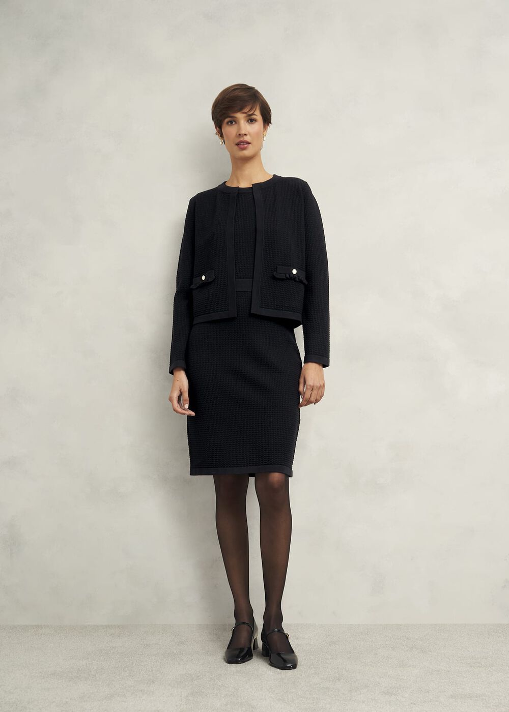 Petra Knitted Jacket, Black, hi-res