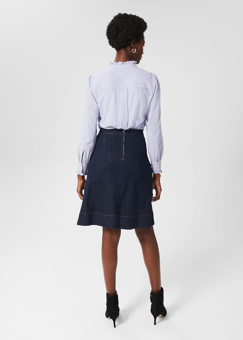 Ruth Denim Skirt, Indigo, hi-res