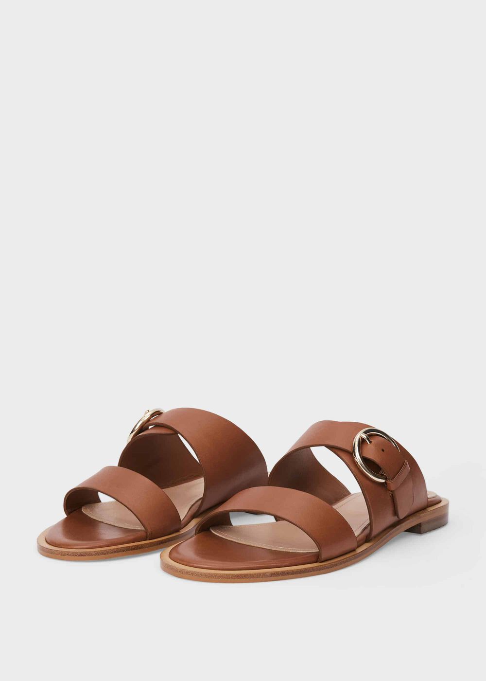 Sienna Leather Sandals , Tan, hi-res