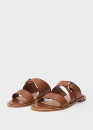 Sienna Leather Sandals , Tan, hi-res