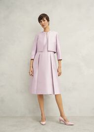 Rhea Wool Silk Jacket, Soft Petal Pink, hi-res
