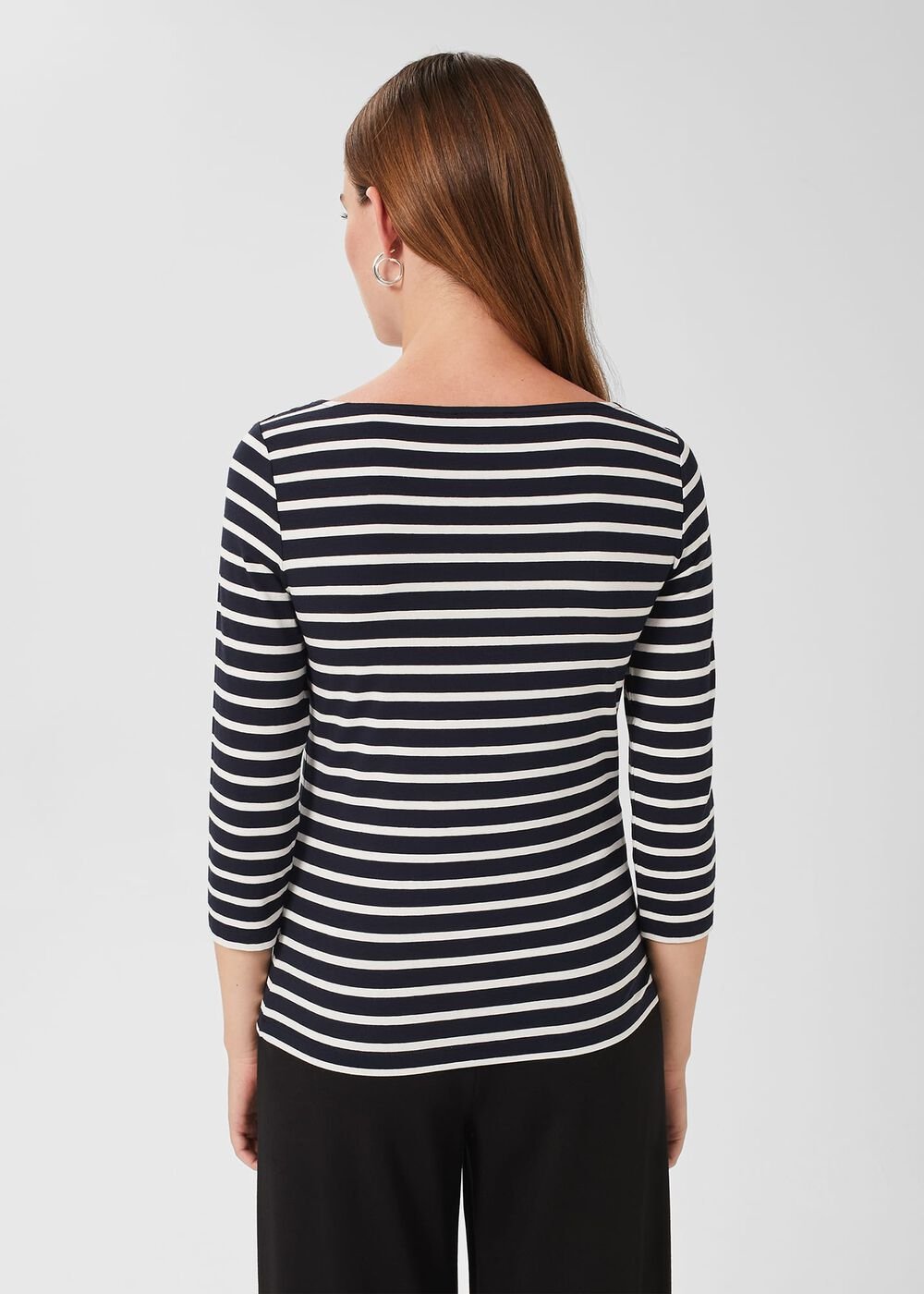 Sonya Striped Top, Navy Ivory, hi-res
