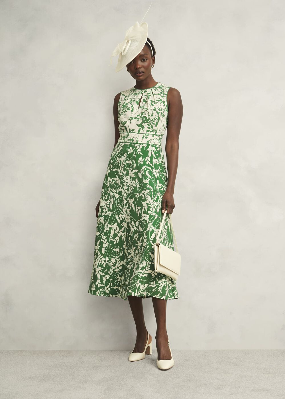 Petite Maddie Dress, Green Cream, hi-res