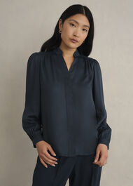 Gwen Blouse, Slate Blue, hi-res