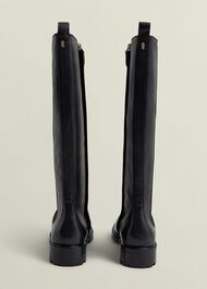 Perrie Leather Knee Boots, Black, hi-res