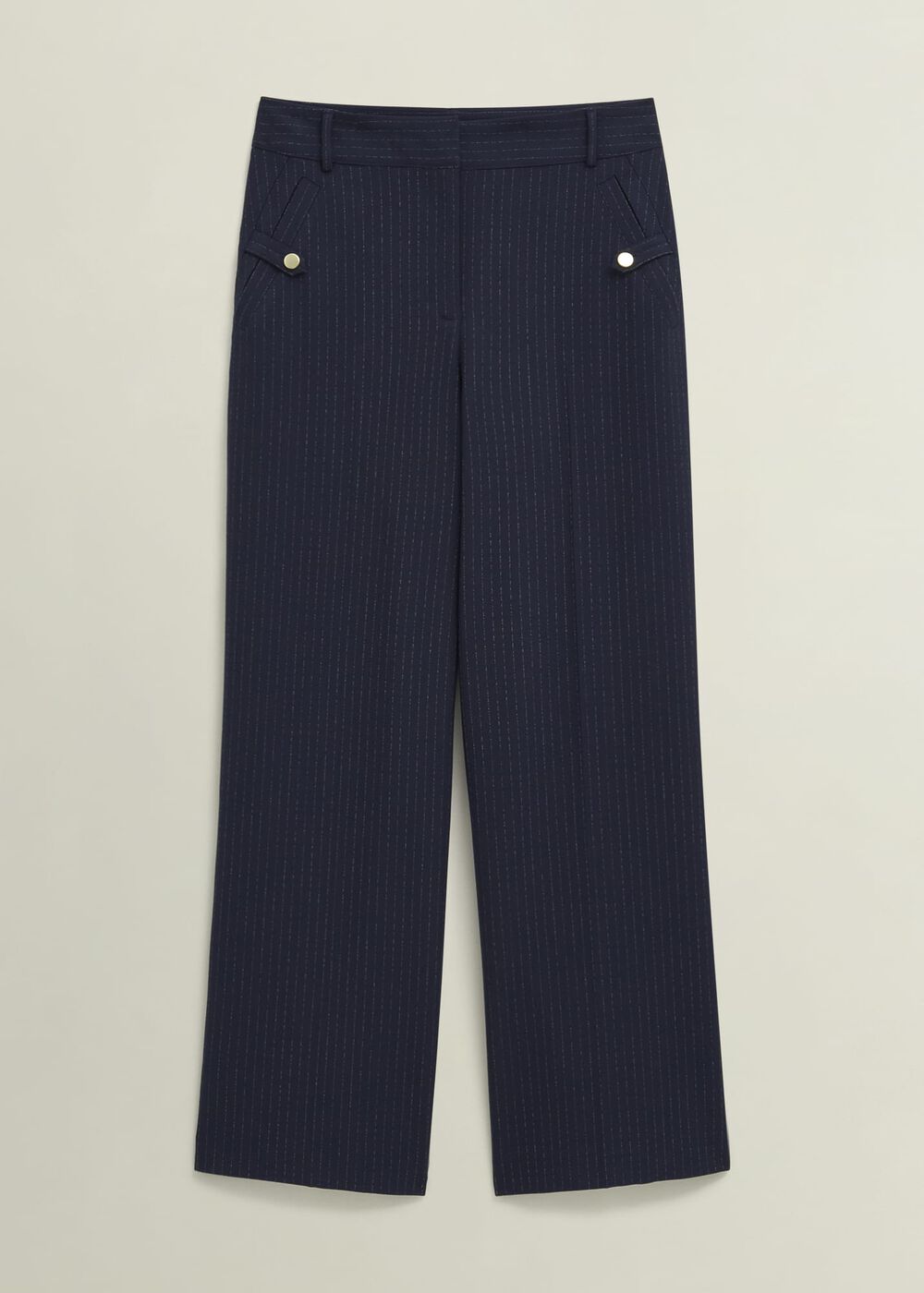 Alisa Wide Pants, Navy Ivory, hi-res