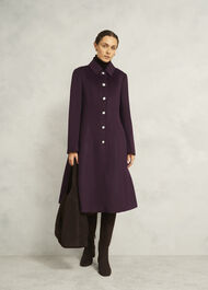 Petite Iona Wool Coat, Malbec Purple, hi-res