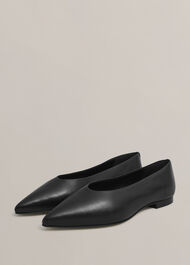 Valentina Ballet Flats, Black, hi-res