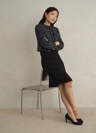 Esme Match Black Jacket, Black White, hi-res